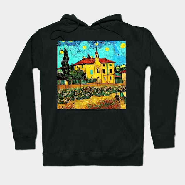 Somewhere in Italy - Van Gogh Style Hoodie by Crestern